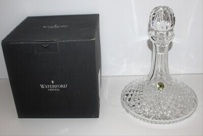 Waterford Crystal Lismore Ships Decanter with Vertical Cut Stopper, NEW (In Box)