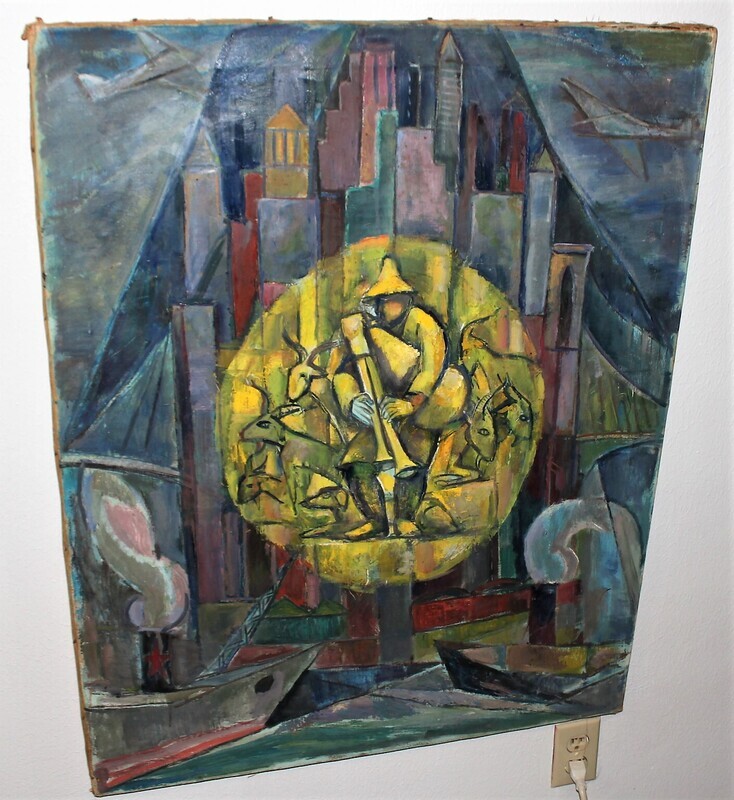Emanuel Romano Dream Original 28 x 36 Oil on Burlap Canvas Painting, Hand Signed