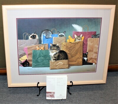 Braldt Bralds Bag Ladies (Cat Lovers) Limited Edition 34x28 Framed Print, Signed