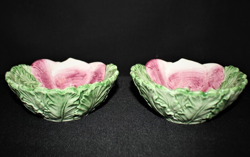 Set of 2 Fitz &amp; Floyd Vegetable Garden 5” Round Embossed Radish Bowls