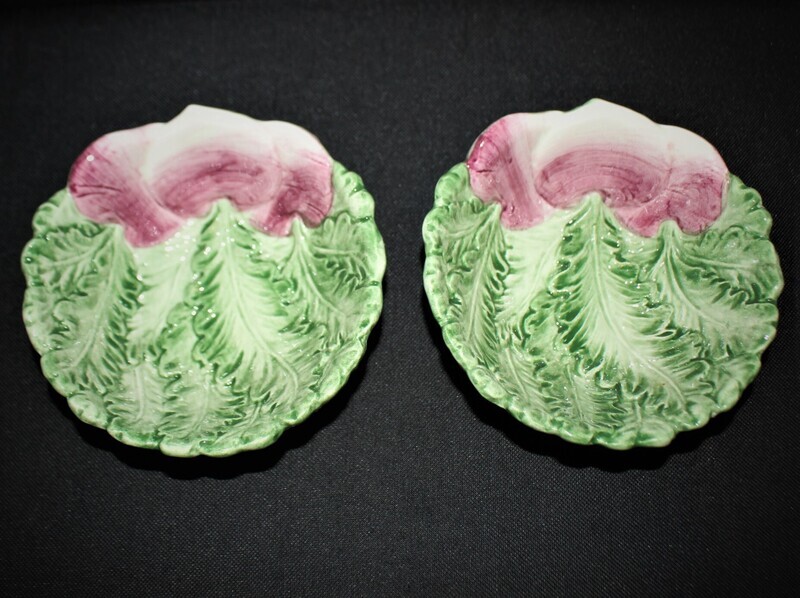 Set of 2 Fitz &amp; Floyd Vegetable Garden 5” Round Embossed Radish Bowls