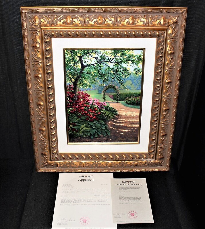 Schaefer Miles Arbor Entrance 22”x26” Serigraph Canvas Painting Edition 250, Signed