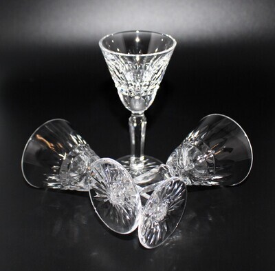 Set of 3 Waterford Crystal Glenmore 3.75” Multisided Stemmed Cordial Goblets