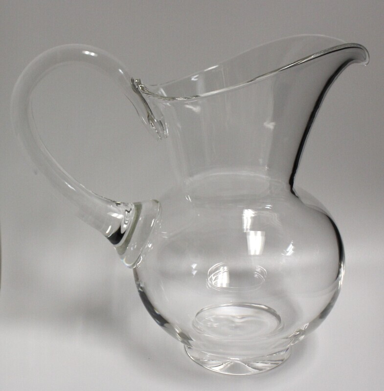 Steuben Crystal Large 9” Clear John Dreves Serving Water Pitcher 7837, Signed