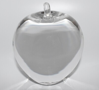Steuben Crystal Temptation 4.25” Clear Apple Paperweight Figurine 7874, Signed