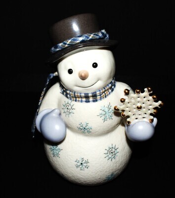 Lenox JOLLY GENT Ivory Snowman with Snowflake 6.5” Porcelain Figurine, 760871