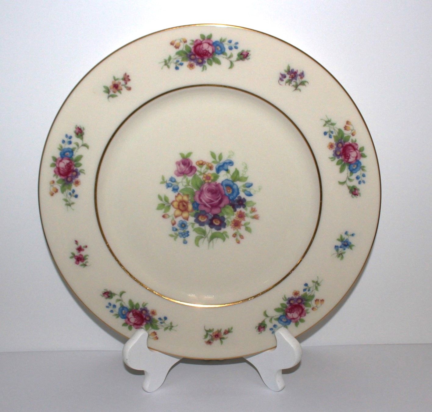 Lenox Rose 10.5&quot; Dinner Plate Gold Trim, J-300