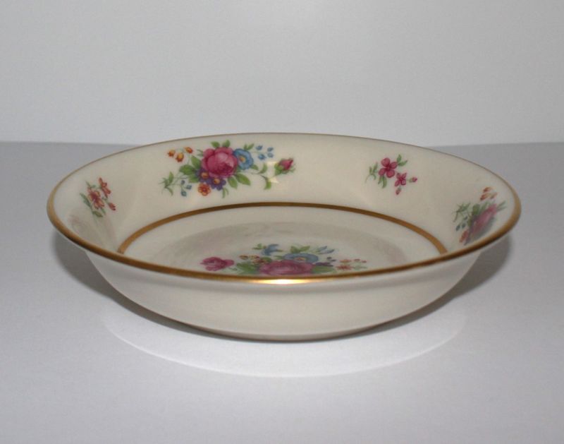 Lenox Rose 5 3/8" Fruit Dessert (Sauce) Bowl Gold Trim, J-300