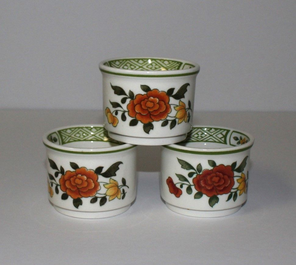 Set of 3 Villeroy &amp; Boch Summer Day Single Egg Cups, Germany