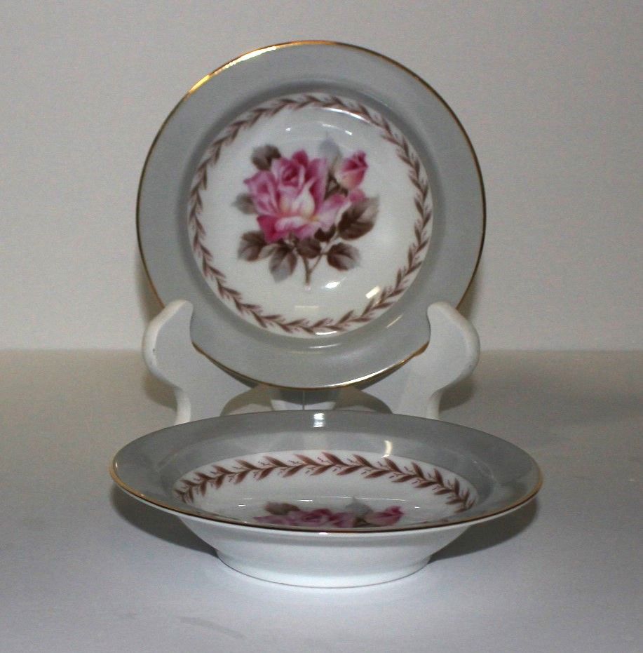 Set of 2 Noritake Rosemont Pink Rose Fruit Dessert Bowls 5048, Multiple Available