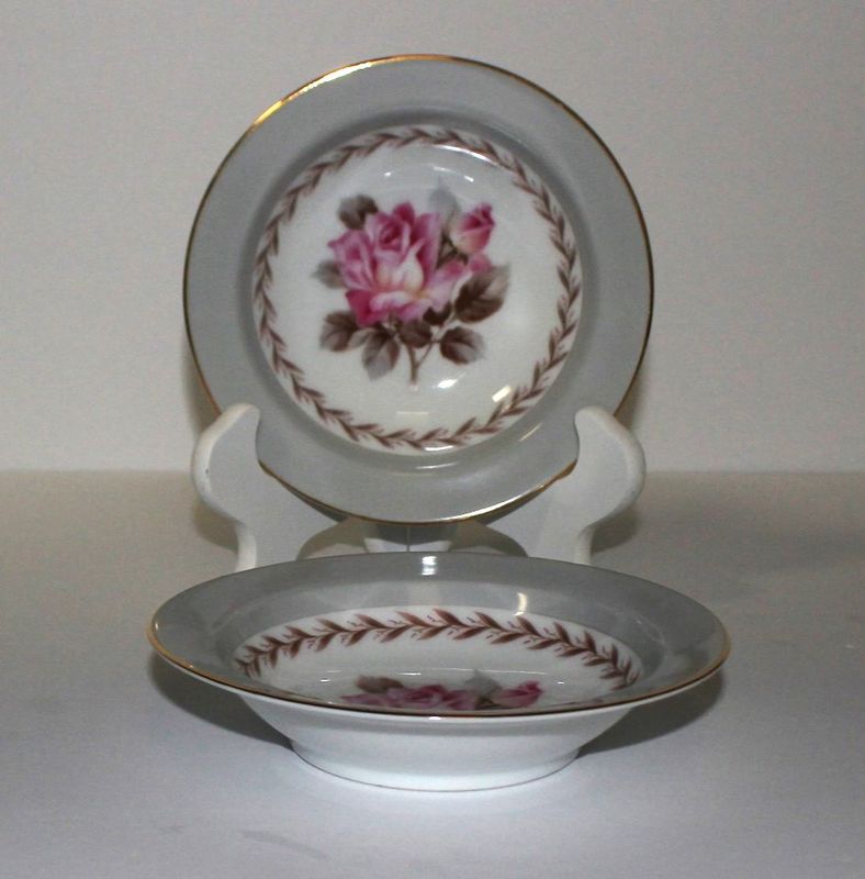 Set of 2 Noritake Rosemont Pink Rose Fruit Dessert Bowls 5048, Multiple Available