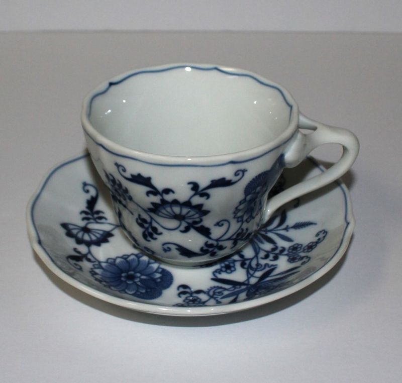 Blue Danube Onion 2-Piece Cup and Saucer Set, Japan (Rectangular Backstamp)