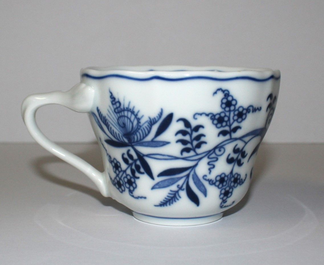 Blue Danube Onion Flat Cup with Handle, Japan - Multiple Available