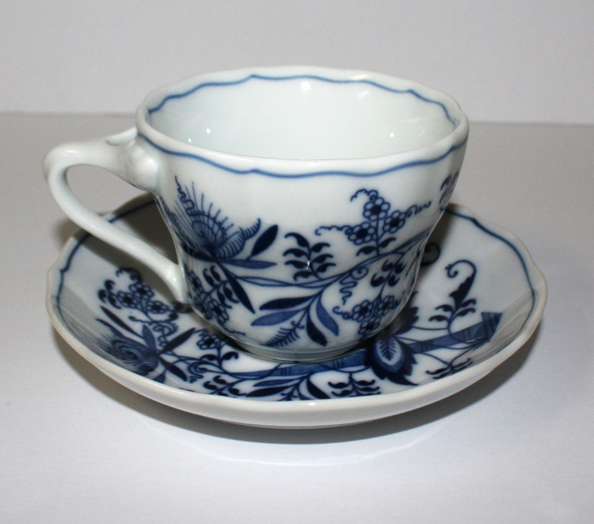 Blue Danube Onion 2-Piece Cup and Saucer Set, Japan (Different Backstamps)