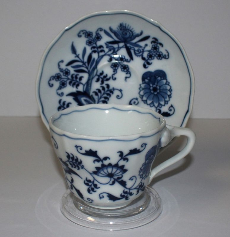 Blue Danube Onion 2-Piece Cup and Saucer Set, Japan (Different Backstamps)