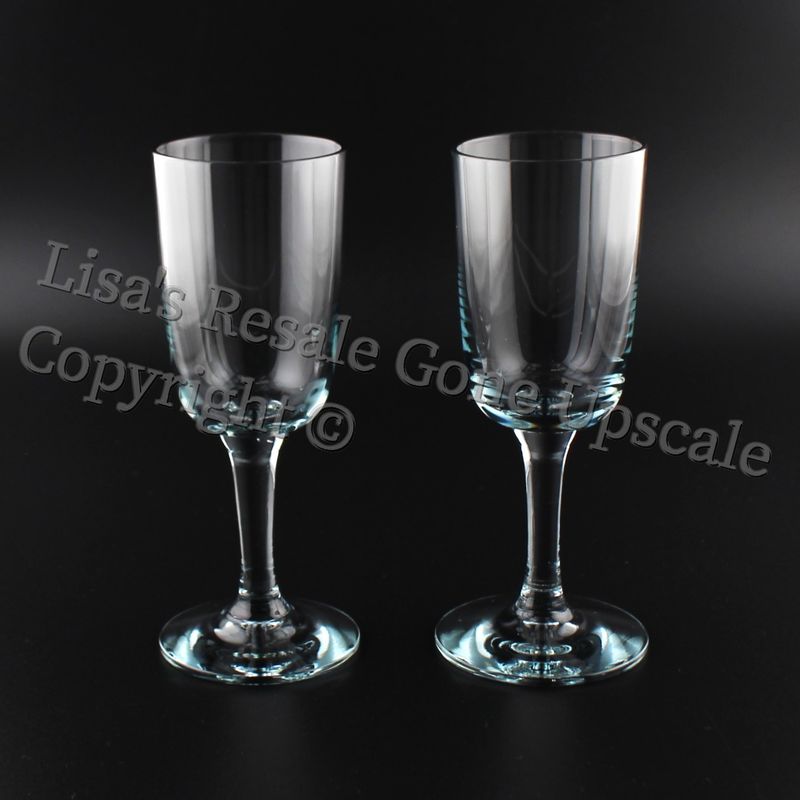 Set of 2 Kosta Boda King Karl Twilight Blue 4” Cordial Glasses, Made in Sweden