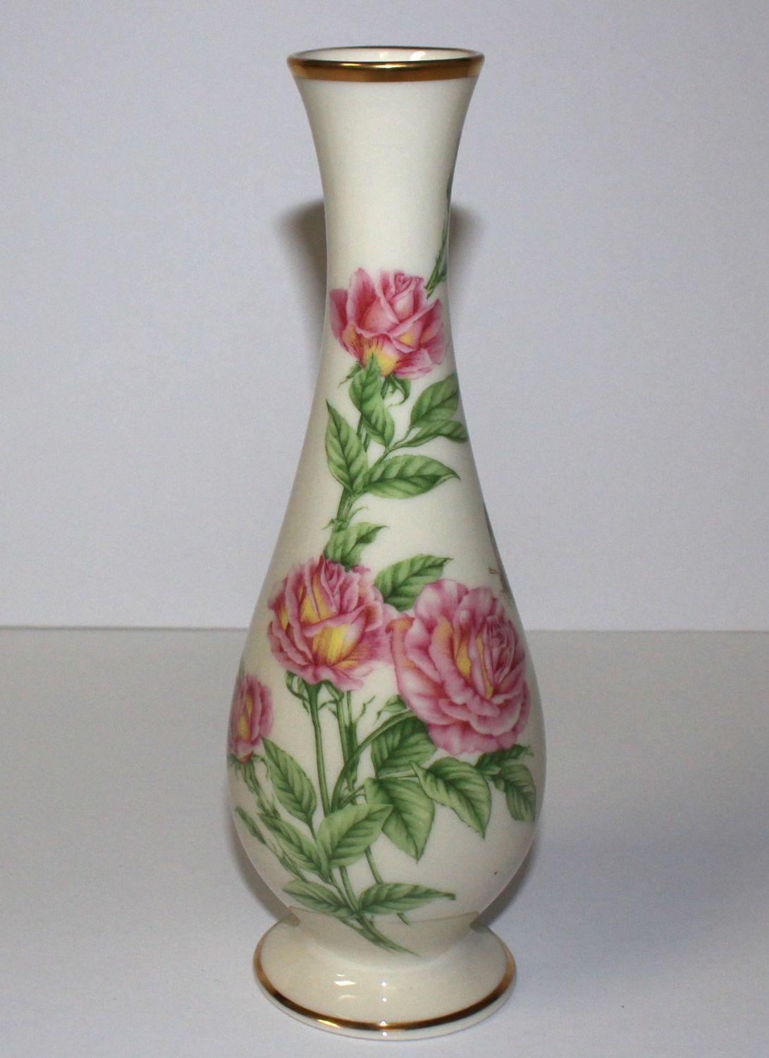 Lenox Collection 1986 Mother’s Day Limited Edition 9&quot; Butterfly &amp; Roses Bud Vase