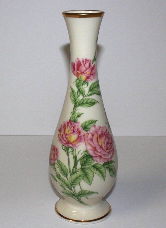 Lenox Collection 1986 Mother’s Day Limited Edition 9&quot; Butterfly &amp; Roses Bud Vase