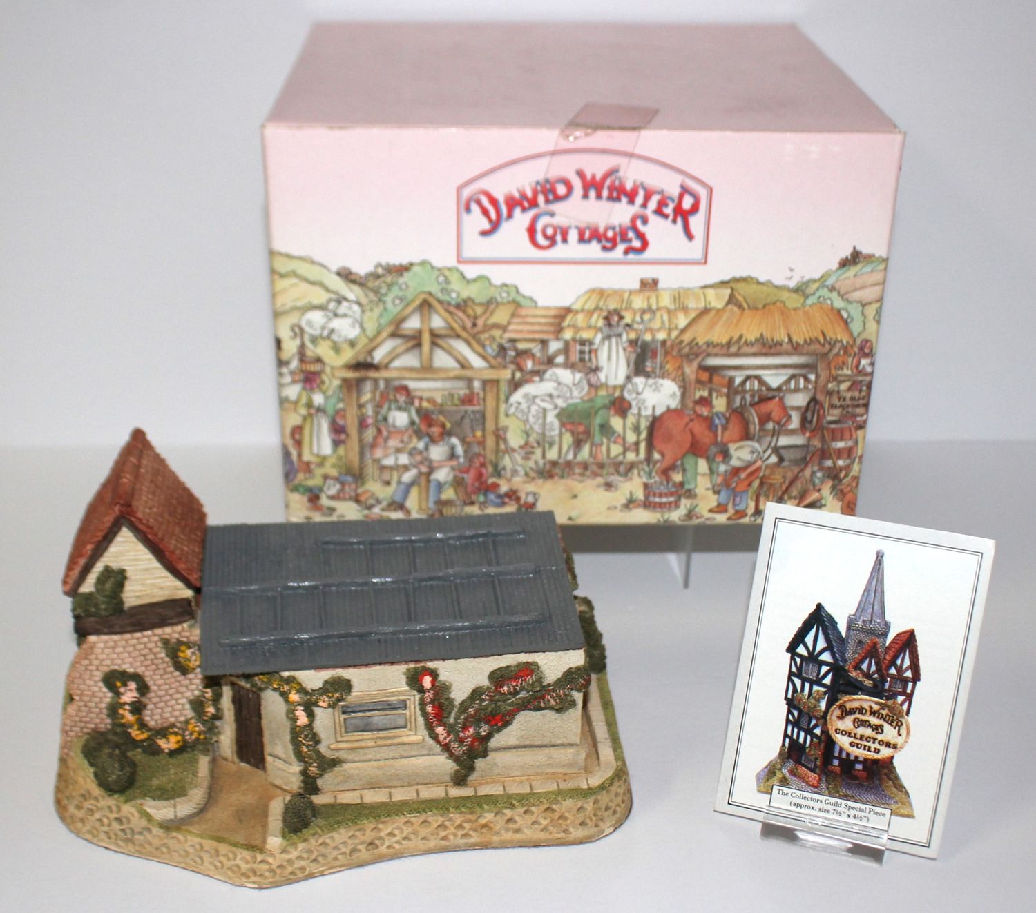 David Winter The Coal Shed Cottage 1989 Collectors Guild Scene in Original Box