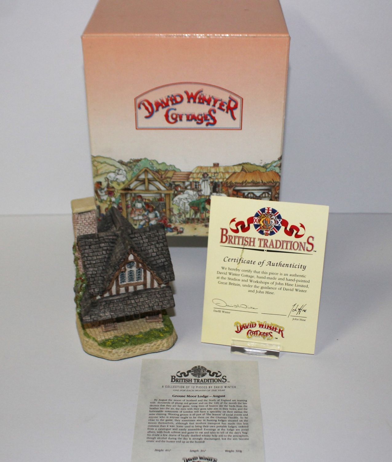 David Winter &quot;Tollkeepers Cottage&quot; 1984 Country Collection in Box with COA