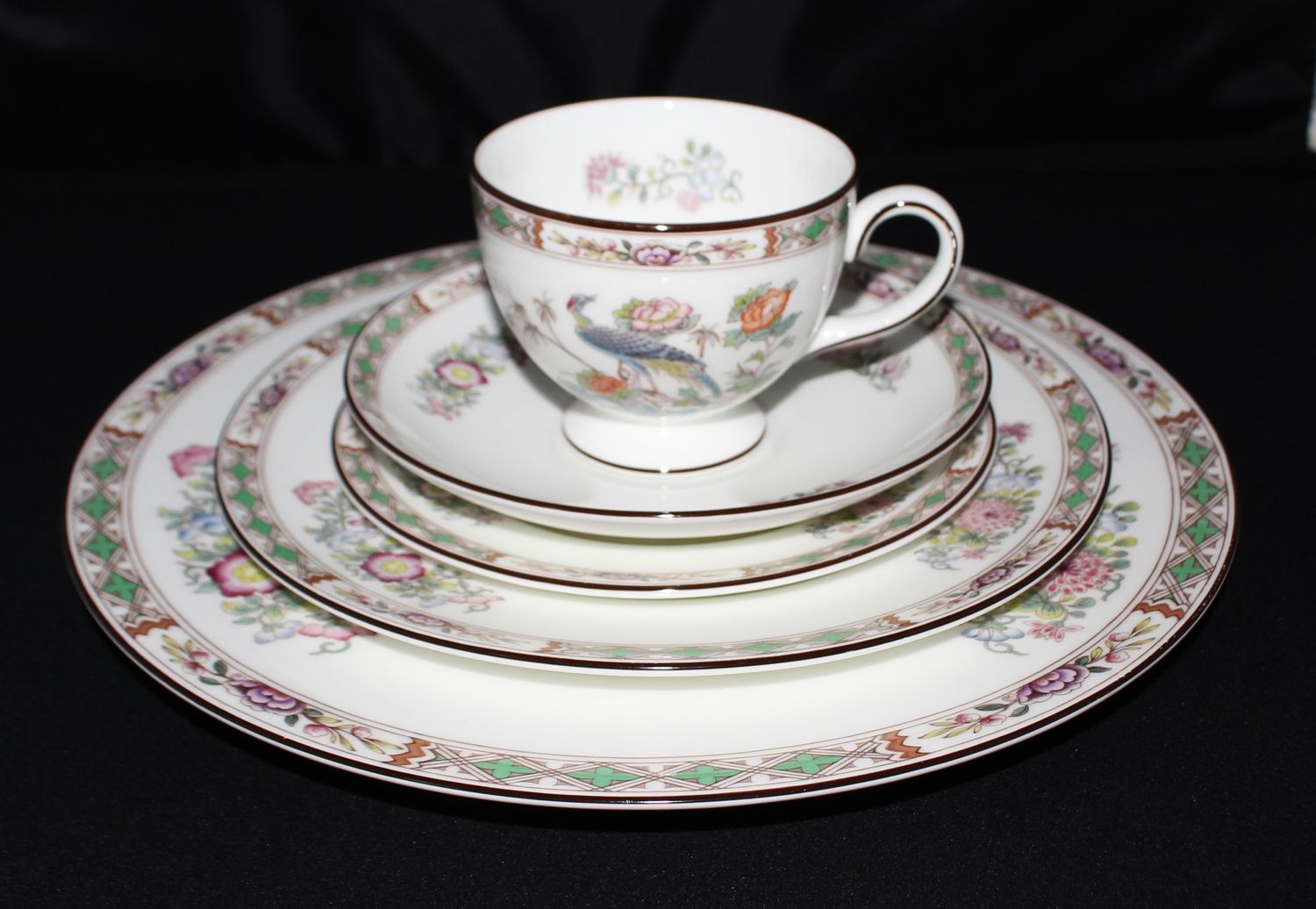 Wedgwood Kutani Crane Bone China 5-Piece Place Setting, Multiple Available