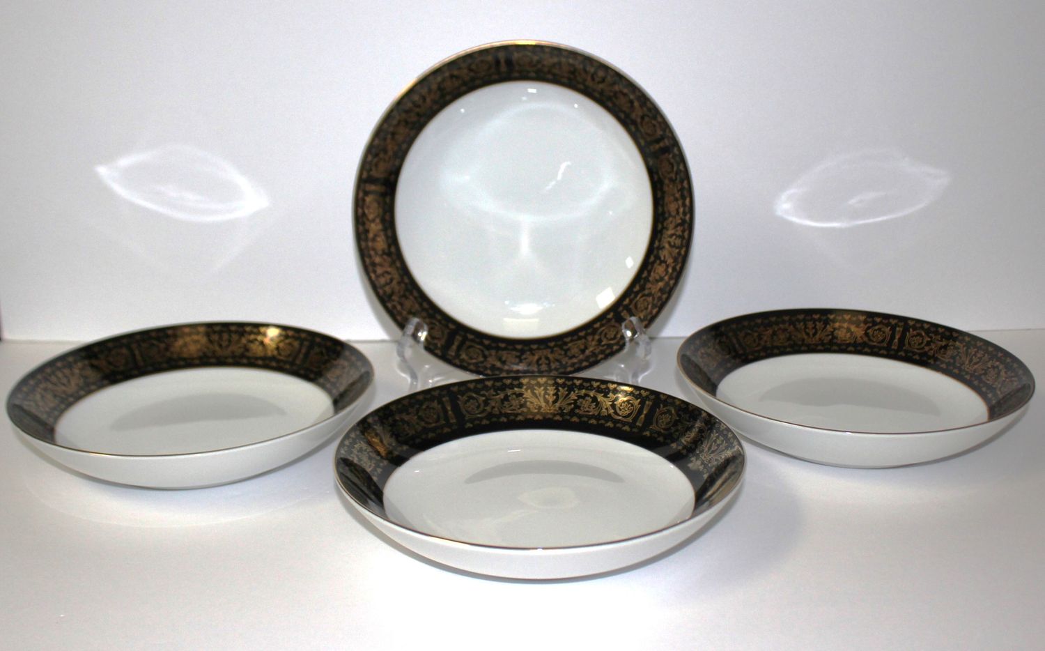 Set of 4 SEYEI Regency Fine China 7 5/8&quot; Coupe Soup Cereal Bowls, 6908