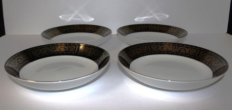 Set of 4 SEYEI Regency Fine China 7 5/8" Coupe Soup Cereal Bowls, 6908