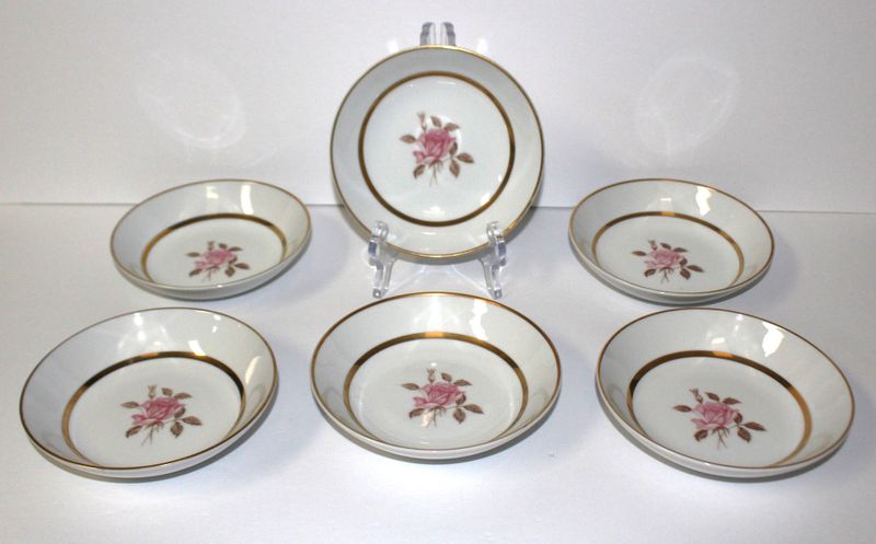 Set of 6 STYLE HOUSE Rosemont Fine China 5.5&quot; Fruit/Dessert (Sauce) Bowls, Japan