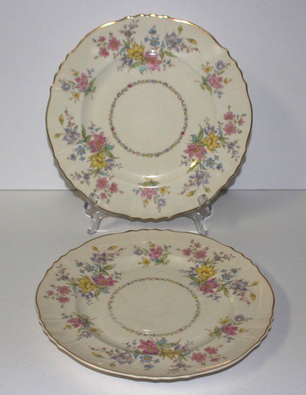 Set of 2 SYRACUSE “Briarcliff” Federal Shape 10" Dinner Plates