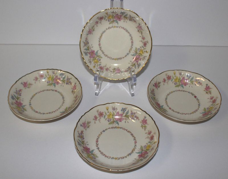 Set of 4 SYRACUSE “Briarcliff” Federal Shape 5 1/8&quot; Fruit Dessert (Sauce) Bowls
