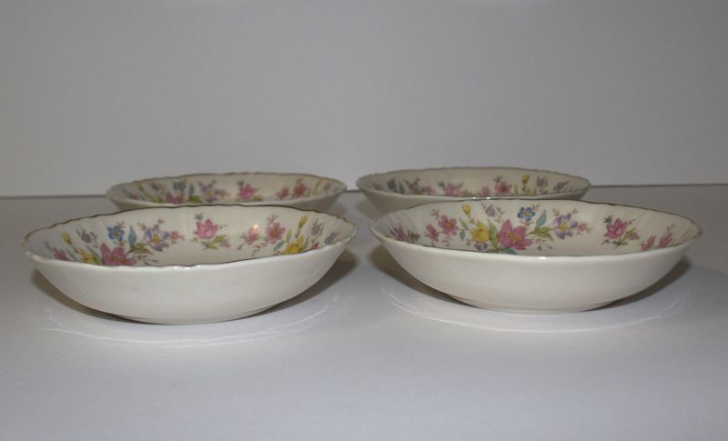 Set of 4 SYRACUSE “Briarcliff” Federal Shape 5 1/8" Fruit Dessert (Sauce) Bowls