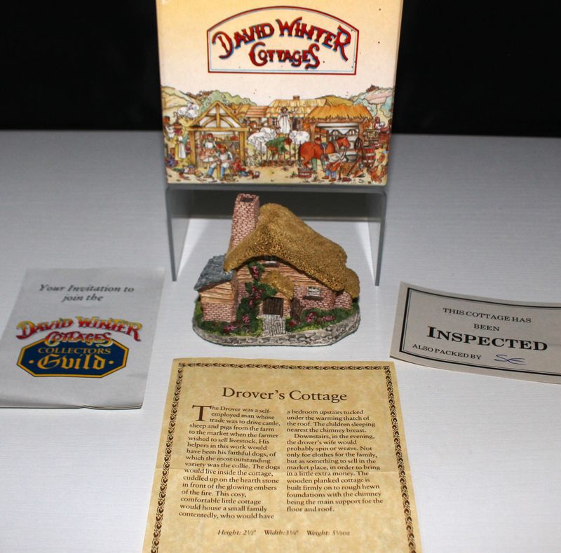 David Winter &quot;Drovers Cottage&quot; 1982 In The Country Collection in Box with COA