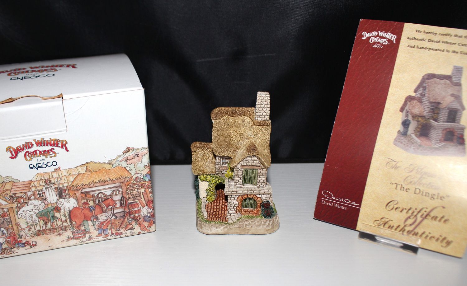 David Winter SIGNED &quot;The Dingle&quot; 1997 Pilgrims Way Collection in Box with COA
