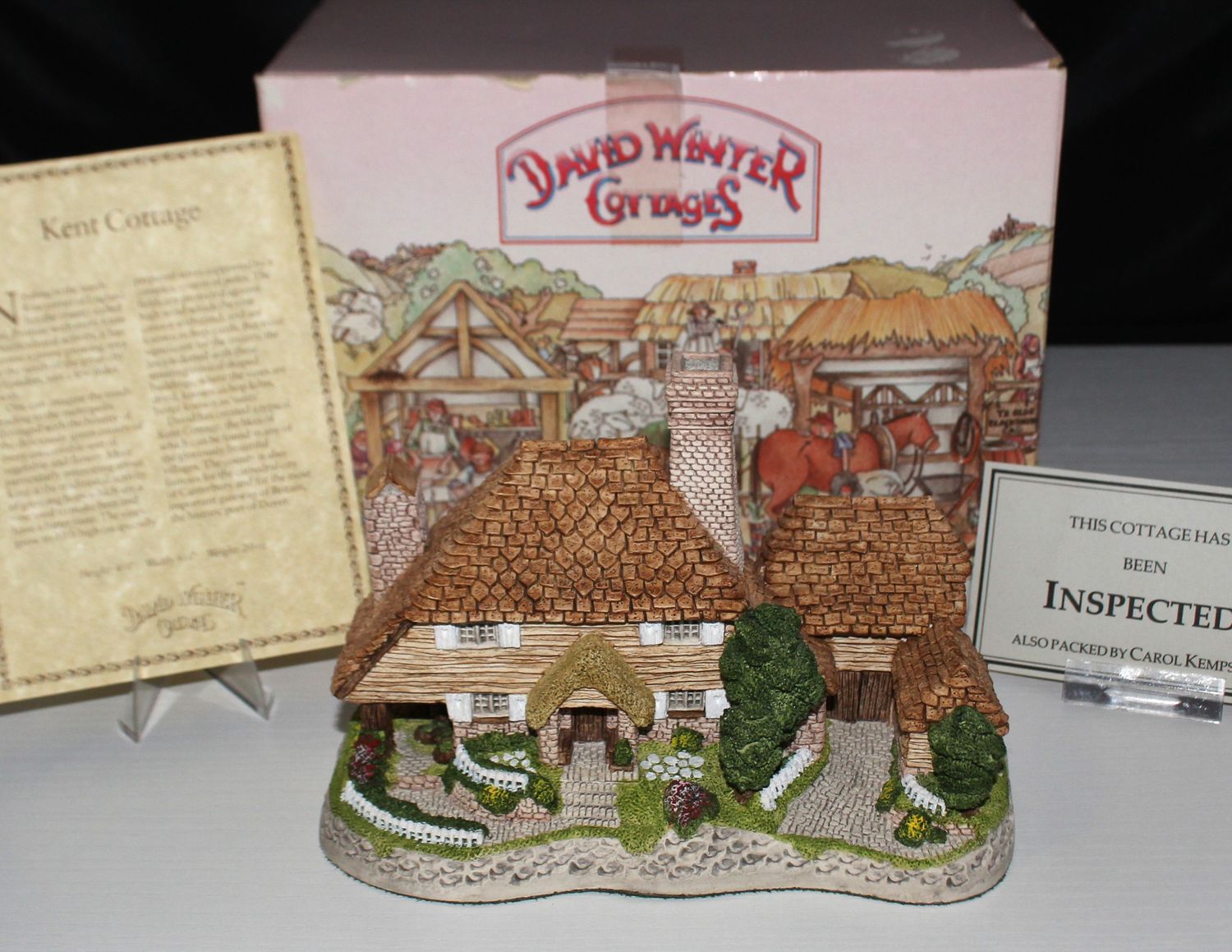David Winter SIGNED &quot;Kent Cottage&quot; 1985 Regions Collection in Box with COA