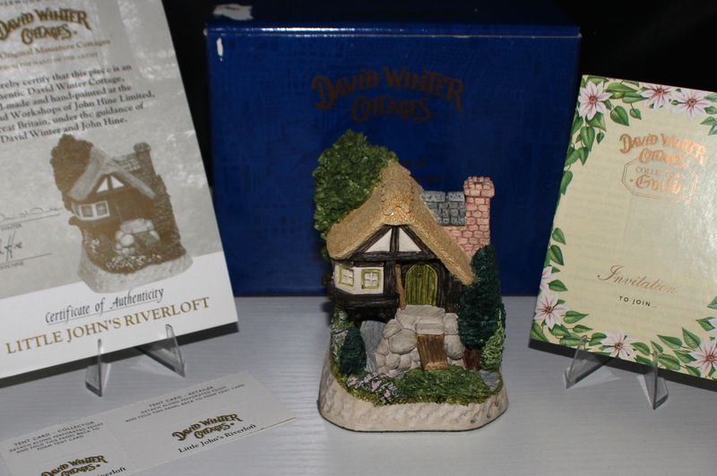 David Winter &quot;Little John&#39;s Riverloft&quot; 1995 Sherwood Forest in Box with COA