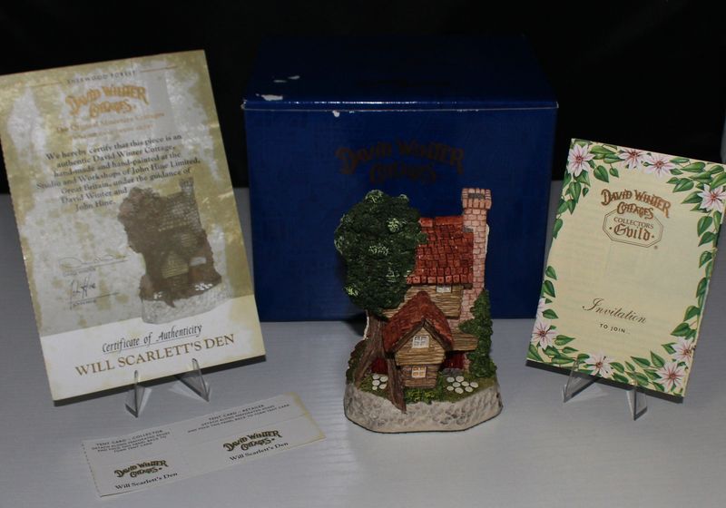 David Winter &quot;Will Scarlett&#39;s Den&quot; 1995 Sherwood Forest in Box with COA