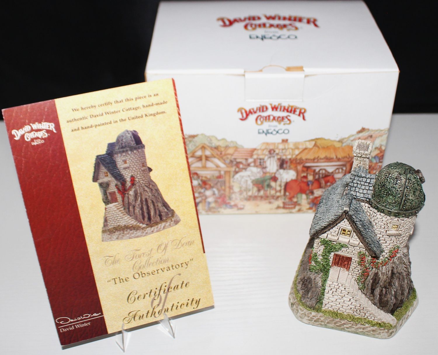 David Winter SIGNED &quot;The Observatory&quot; 1997 Forest of Dean in Box with COA