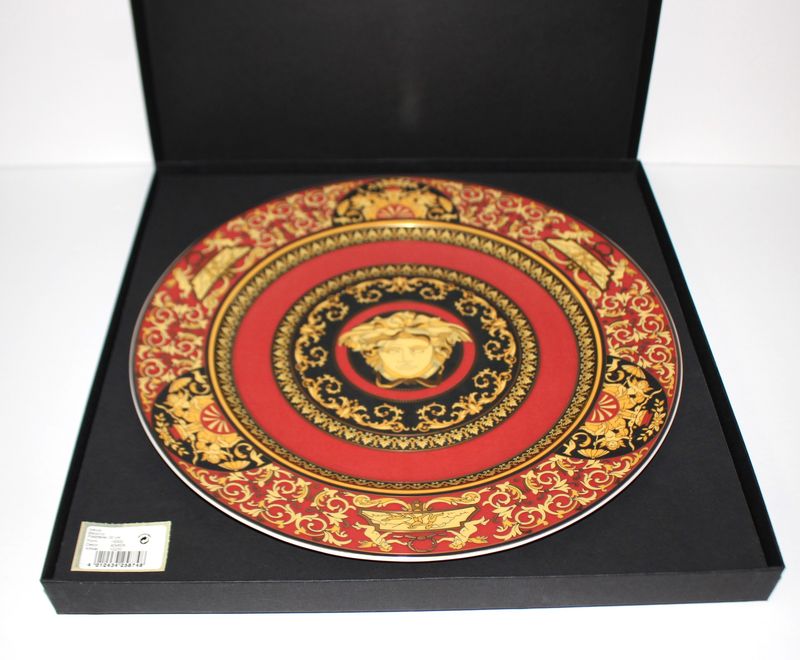 VERSACE by Rosenthal “Medusa Red” 12&quot; Charger Service Wall Plate NEW in Box