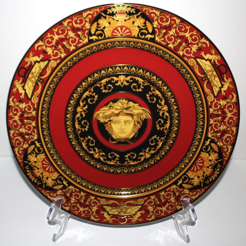 VERSACE by Rosenthal “Medusa Red” 12" Charger Service Wall Plate NEW in Box