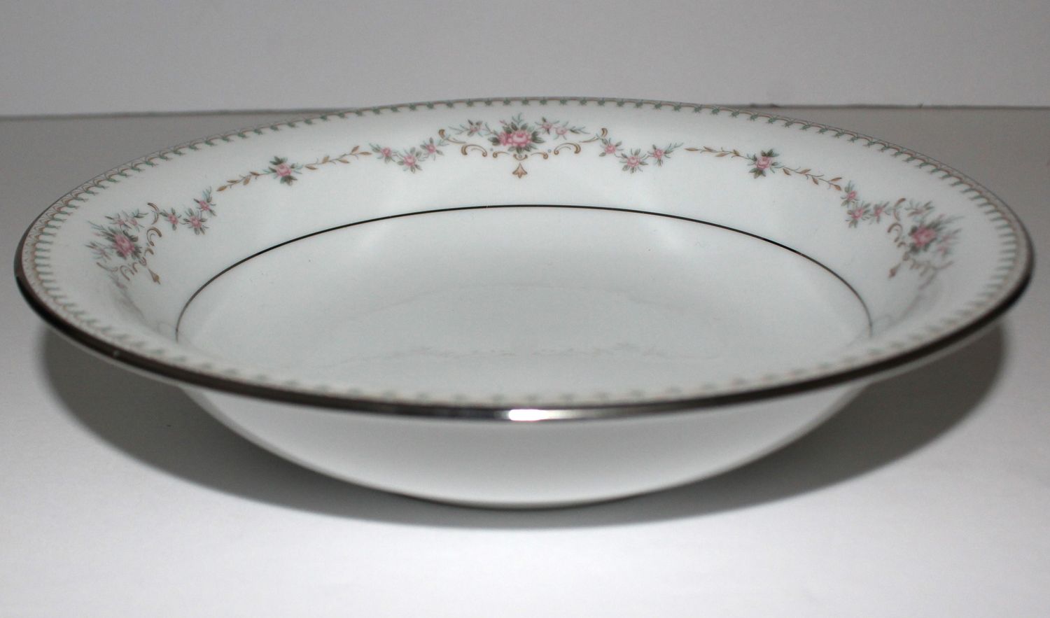 Noritake Fairmont 6102 Platinum Trim Coupe Soup / Cereal Bowl Multiple Available