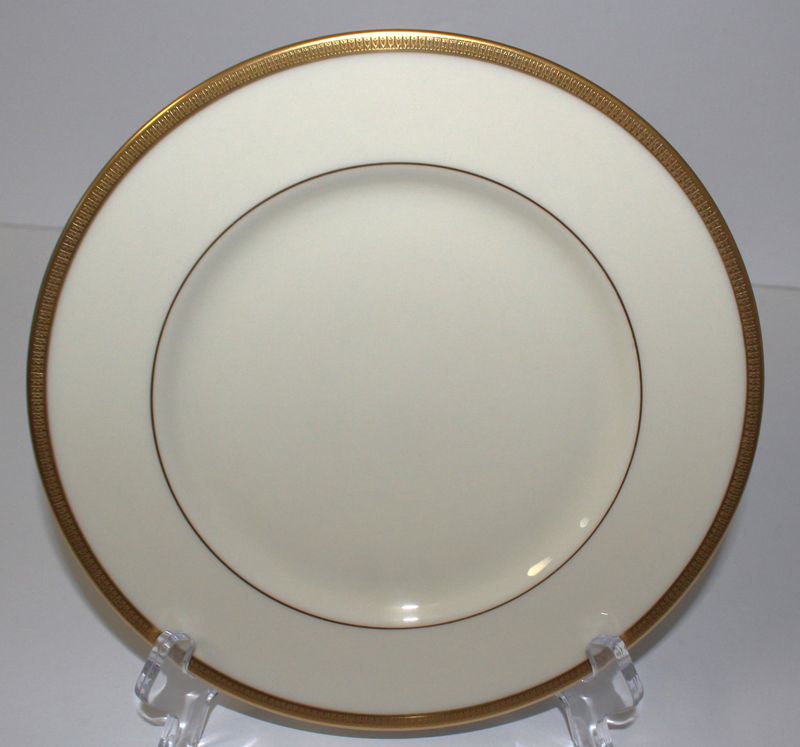 Lenox Tuxedo 8 3/8&quot; Salad Plate with Gold Encrusted Rim, Gold Backstamp