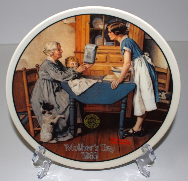 Rockwell “ADD TWO CUPS &amp; A MEASURE OF LOVE” 1983 Mother’s Day Collector Plate