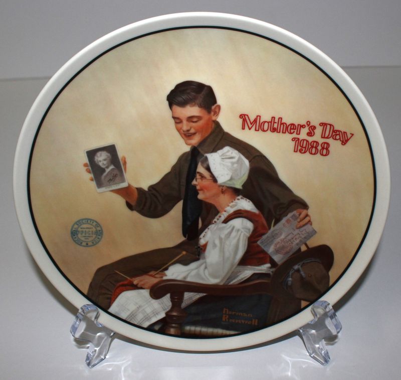 Norman Rockwell “MY MOTHER” 1988 Mother’s Day Collector Plate