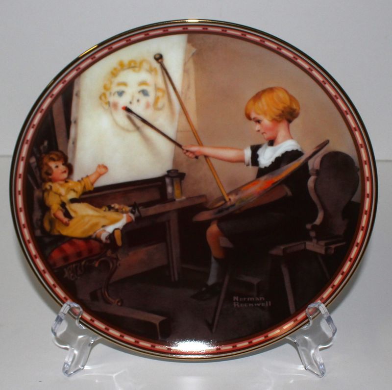 Norman Rockwell “SERIOUS BUSINESS” 1987 Mind of Her Own Collector Plate with COA