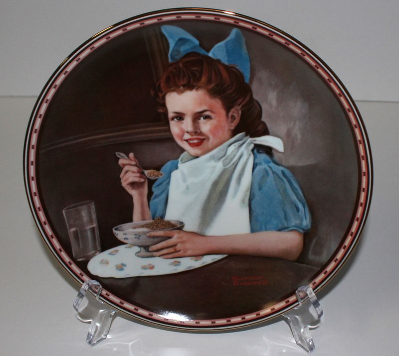 Norman Rockwell “GOOD INTENTIONS” 1987 Mind of Her Own Collector Plate with COA