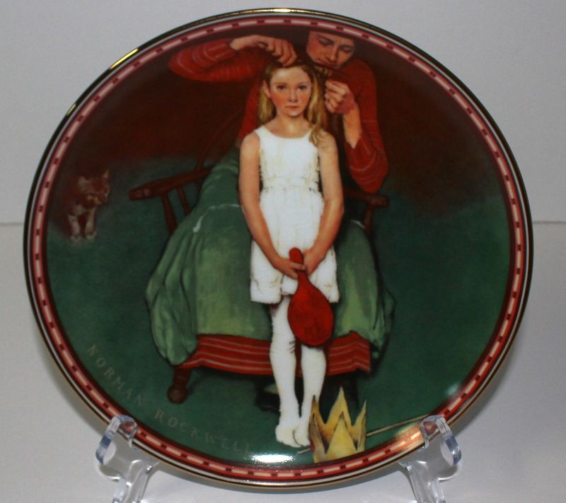Norman Rockwell “SECOND THOUGHTS” 1987 Mind of Her Own Collector Plate with COA