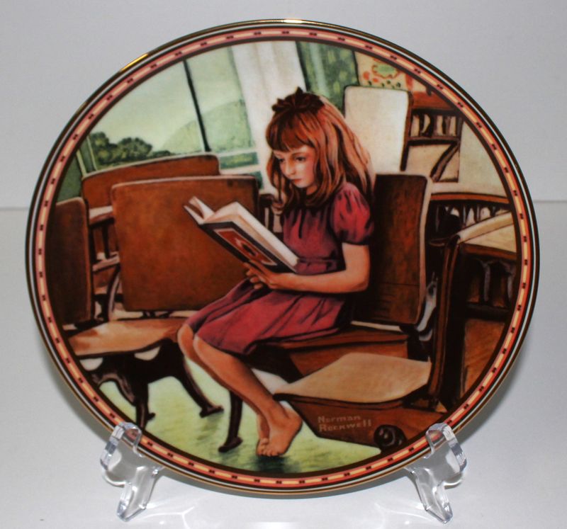 Norman Rockwell “WORLDS AWAY” 1988 Mind of Her Own Collector Plate with COA