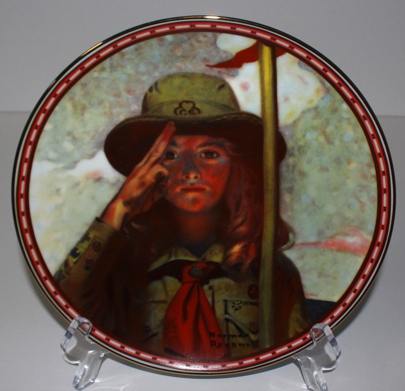 Norman Rockwell “ON MY HONOR” 1988 Mind of Her Own Collector Plate with COA