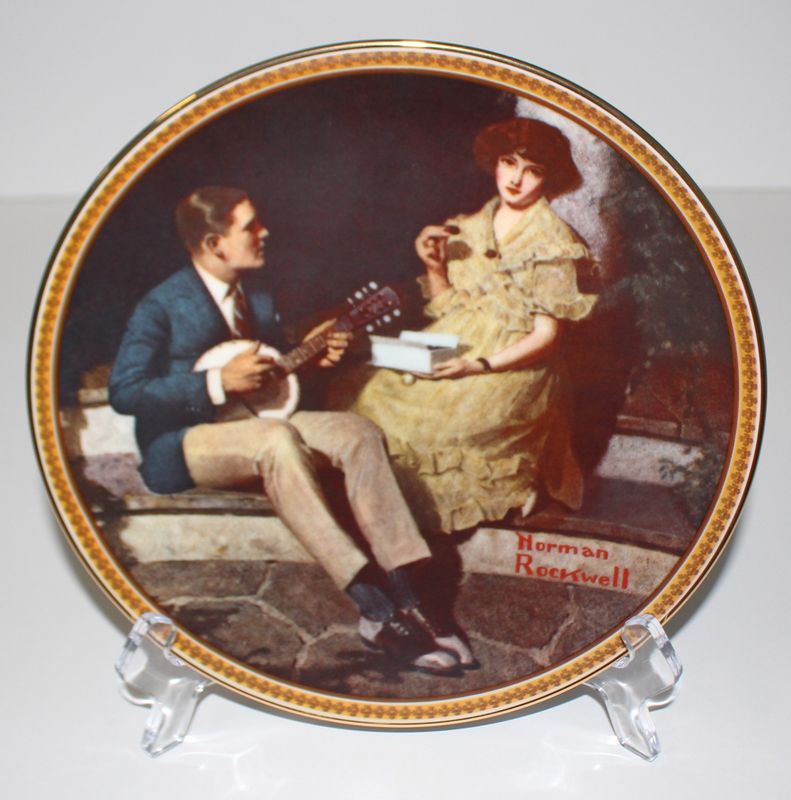 Norman Rockwell “PONDERING ON THE PORCH” Rediscovered Women 1984 Collector Plate