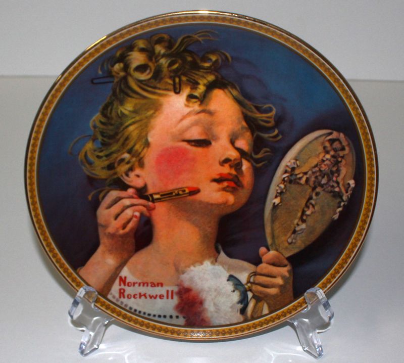 Rockwell “MAKING BELIEVE AT THE MIRROR” Rediscovered Women 1984 Collector Plate